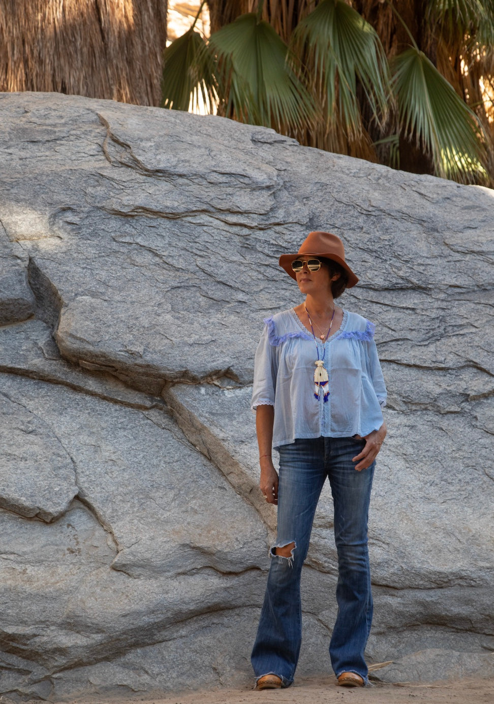 Kelly Blouse Short Sleeves With Lace Blue